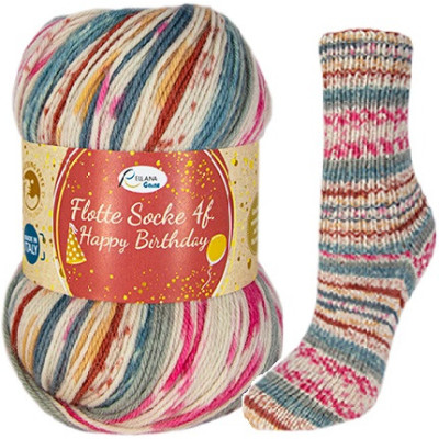 Příze Flotte Socke 4-fach Happy Birthday, col.1702, 100g
