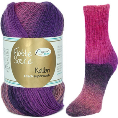 Příze Flotte Socke 4-fach Kolibri, col.6207, 100g