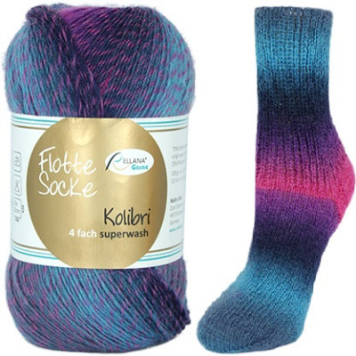 Příze Flotte Socke 4-fach Kolibri, col.6211, 100g