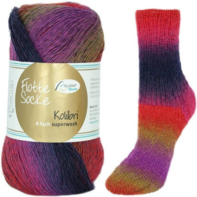 Příze Flotte Socke 4-fach Kolibri, col.6213, 100g