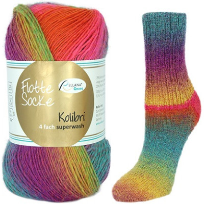 Příze Flotte Socke 4-fach Kolibri, col.6214, 100g