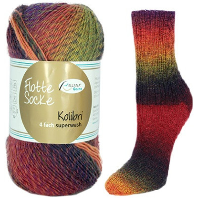 Příze Flotte Socke 4-fach Kolibri, col.6215, 100g
