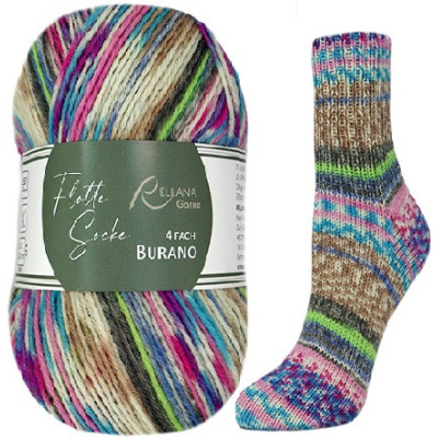 Příze Flotte Socke 4-fach Burano, col.1883, 100g