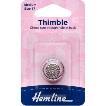 Náprstek kovový velikost M Hemline, VO balení 5 ks