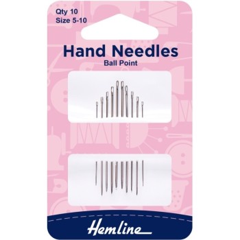 Jehly na žerzej 10 ks Hemline, VO balení 5 karet