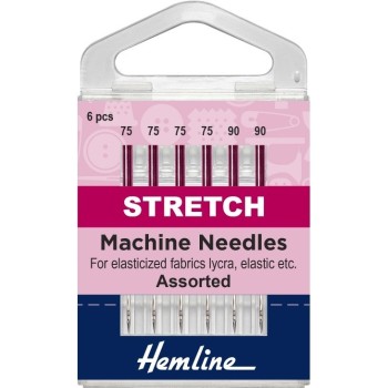 Jehly do šicího stroje na streč 75-90 5 ks Hemline, VO balení 5 karet