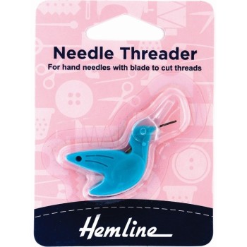 Navlékač jehel s odstřihávačem nití "Ptáček" Hemline, VO balení 5 kare
