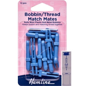 Držátka na spojení špulky s cívkou 12 ks Hemline, VO balení 5 karet