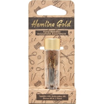 Jehly do domácnosti se zlatým ouškem 10 ks ve skleněné dóze Hemline Go