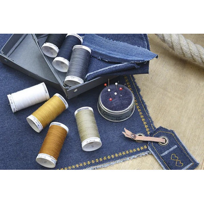 Artikl 700160 Denim nit na šití džínoviny Gütermann 100 m, karton: 5 š