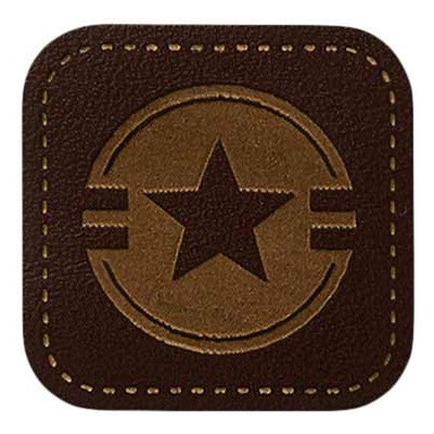 Nažehlovačka Hvězda v koženém vzhledu 3 x 3 cm Monoquick