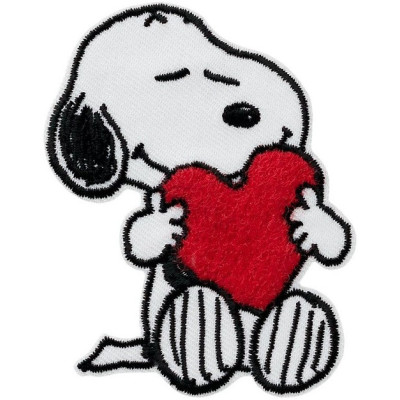 Nažehlovačka Snoopy© se srdíčkem 7,5 x 5,5 cm Monoquick