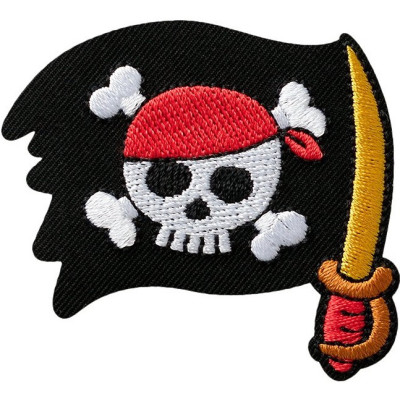 Nažehlovačka Pirátská vlajka 5,5 x 5,1 cm Monoquick