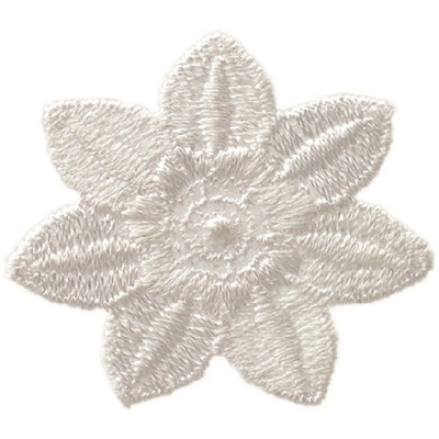 Nažehlovačka Krajkový květ bílý 3,6 x 3,6 cm Monoquick