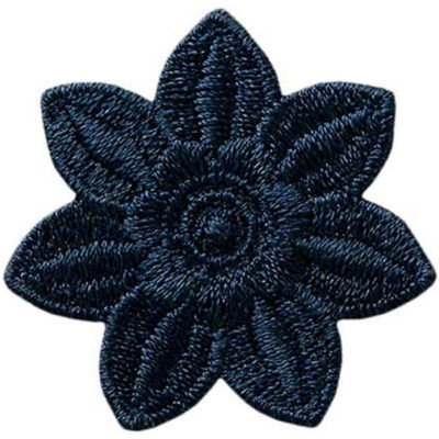 Nažehlovačka Krajkový květ tmavě modrý 3,6 x 3,6 cm Monoquick