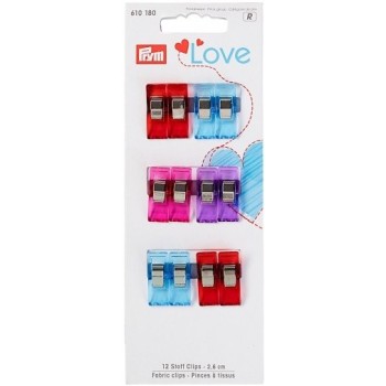 Klipy na látky (12 ks) PRYM Love
