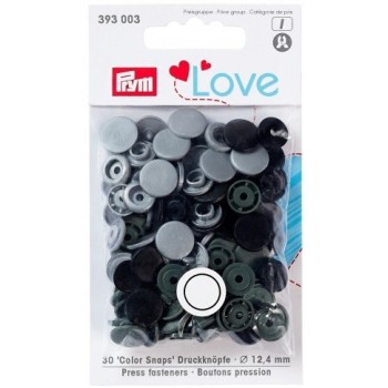 Patentky kulaté "Color Snaps" (30 ks) PRYM Love