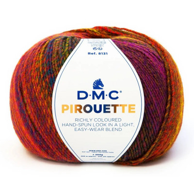 Artikl 8131 DMC Pirouette 200g, vícebarevná příze na pletení a háčková