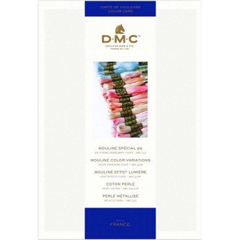 Artikl W100B barevnice se vzorky bavlnek DMC (500 barev) včetně 35 nov