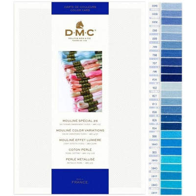 Artikl W100B barevnice se vzorky bavlnek DMC (500 barev) včetně 35 nov