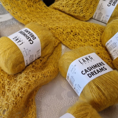 LANG YARNS artikl 1085 snová pletací příze z kašmíru a hedvábí Cashmer