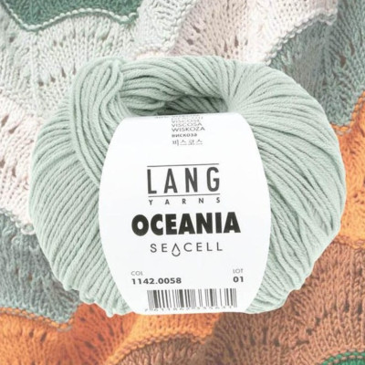 LANG YARNS artikl 1142 bavlněná příze s mořskými řasami Oceania 50g