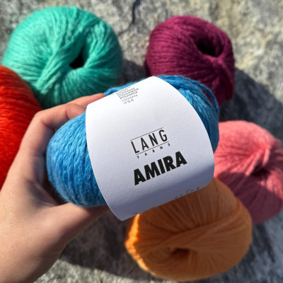 LANG YARNS artikl 933 objemná bavlněná pletací příze Amira 50g