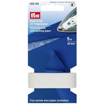 Zažehlovací vlizelínový proužek na záložky 5m, 20mm PRYM