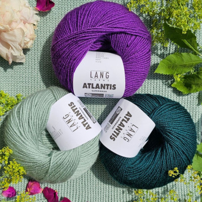 LANG YARNS artikl 1128 silnější vlněná pletací příze Poseidon 50g