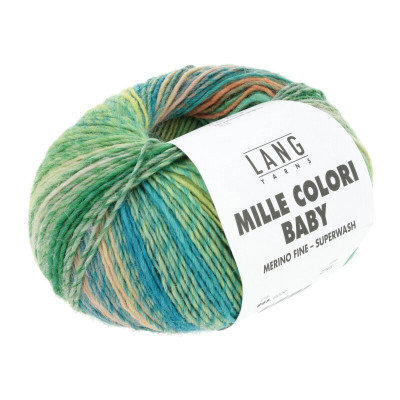 LANG YARNS artikl 845 barevná pletací příze z merino vlny Mille Colori