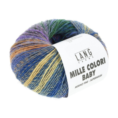 LANG YARNS artikl 845 barevná pletací příze z merino vlny Mille Colori