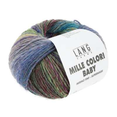 LANG YARNS artikl 845 barevná pletací příze z merino vlny Mille Colori