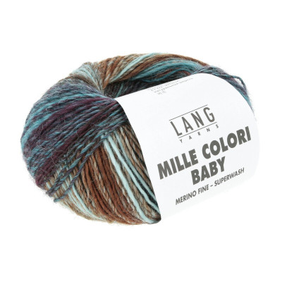 LANG YARNS artikl 845 barevná pletací příze z merino vlny Mille Colori