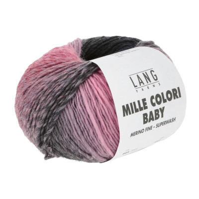 LANG YARNS artikl 845 barevná pletací příze z merino vlny Mille Colori
