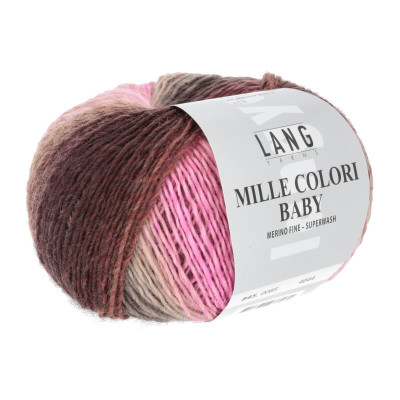 LANG YARNS artikl 845 barevná pletací příze z merino vlny Mille Colori