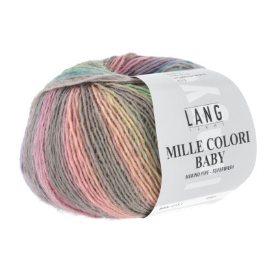 LANG YARNS artikl 845 barevná pletací příze z merino vlny Mille Colori