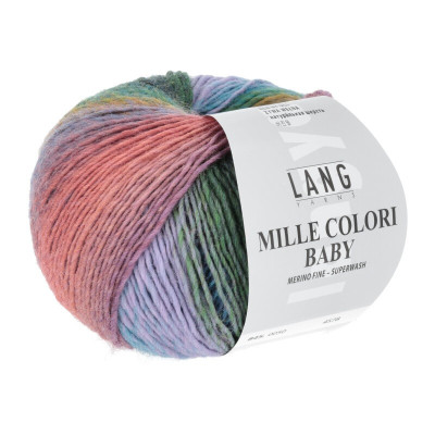 LANG YARNS artikl 845 barevná pletací příze z merino vlny Mille Colori