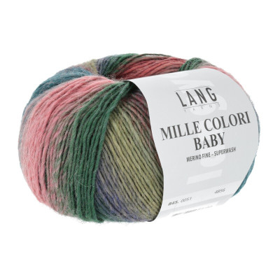 LANG YARNS artikl 845 barevná pletací příze z merino vlny Mille Colori