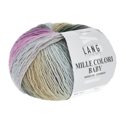 LANG YARNS artikl 845 barevná pletací příze z merino vlny Mille Colori