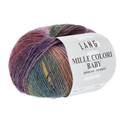 LANG YARNS artikl 845 barevná pletací příze z merino vlny Mille Colori