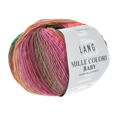 LANG YARNS artikl 845 barevná pletací příze z merino vlny Mille Colori