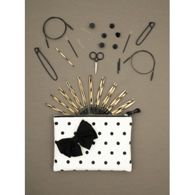 KnitPro Dreamz deluxe set dřevěných šroubovacích kruhových jehlic a př