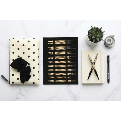 KnitPro Dreamz deluxe set dřevěných šroubovacích kruhových jehlic a př