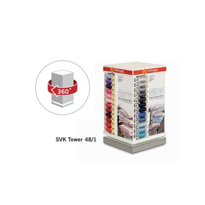 Stojan na nitě Gütermann se 40 barvami tj. náplň 120 špulek