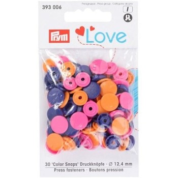 Patentky kulaté "Color Snaps" (30 ks) PRYM Love