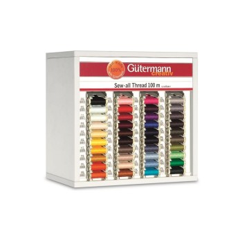 Stojan na nitě Gütermann se 40 barvami tj. náplň 120 špulek