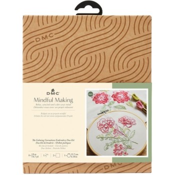 Sada na vyšívání Uklidňující karafiáty 2 motivy DMC Mindful Making