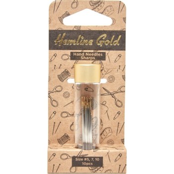 Jehly se zlatým ouškem 10 ks ve skleněné dóze Hemline Gold