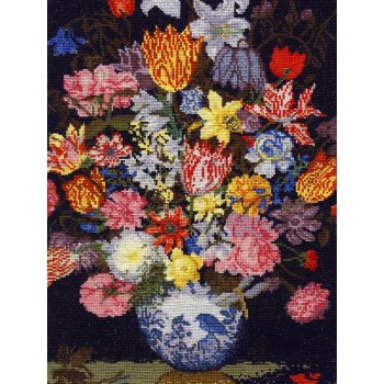 Sada na vyšívání DMC Bosschaert A Still Life of Flowers, Květiny ve vá