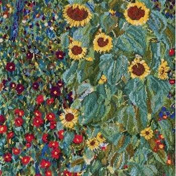 Sada na vyšívání DMC Gustav Klimt Farm Garden with Sunflowers, Zahrada